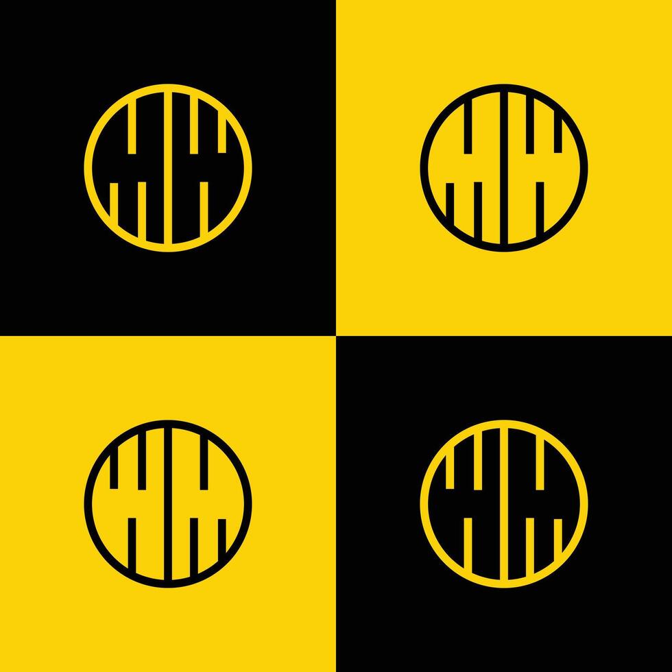 Simple MW and WM Letters Circle Logo Set, suitable for business with MW and WM initials vector