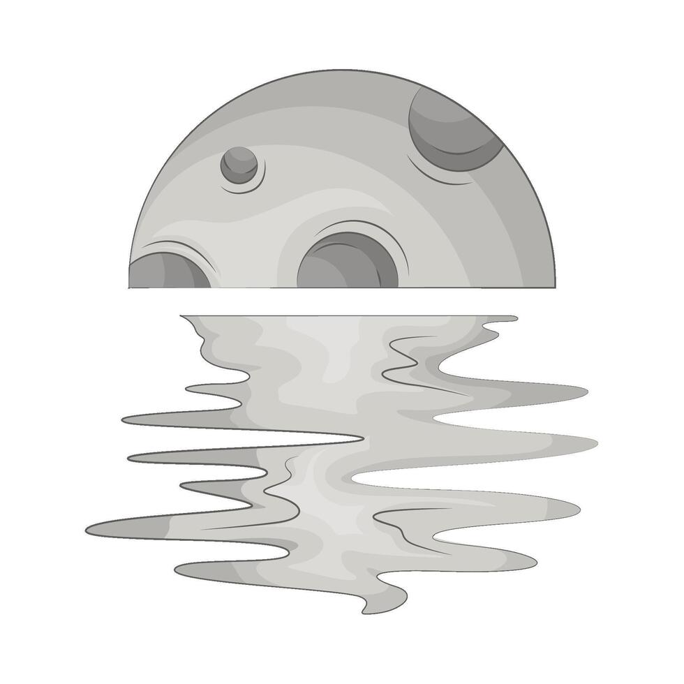 illustration of half moon vector