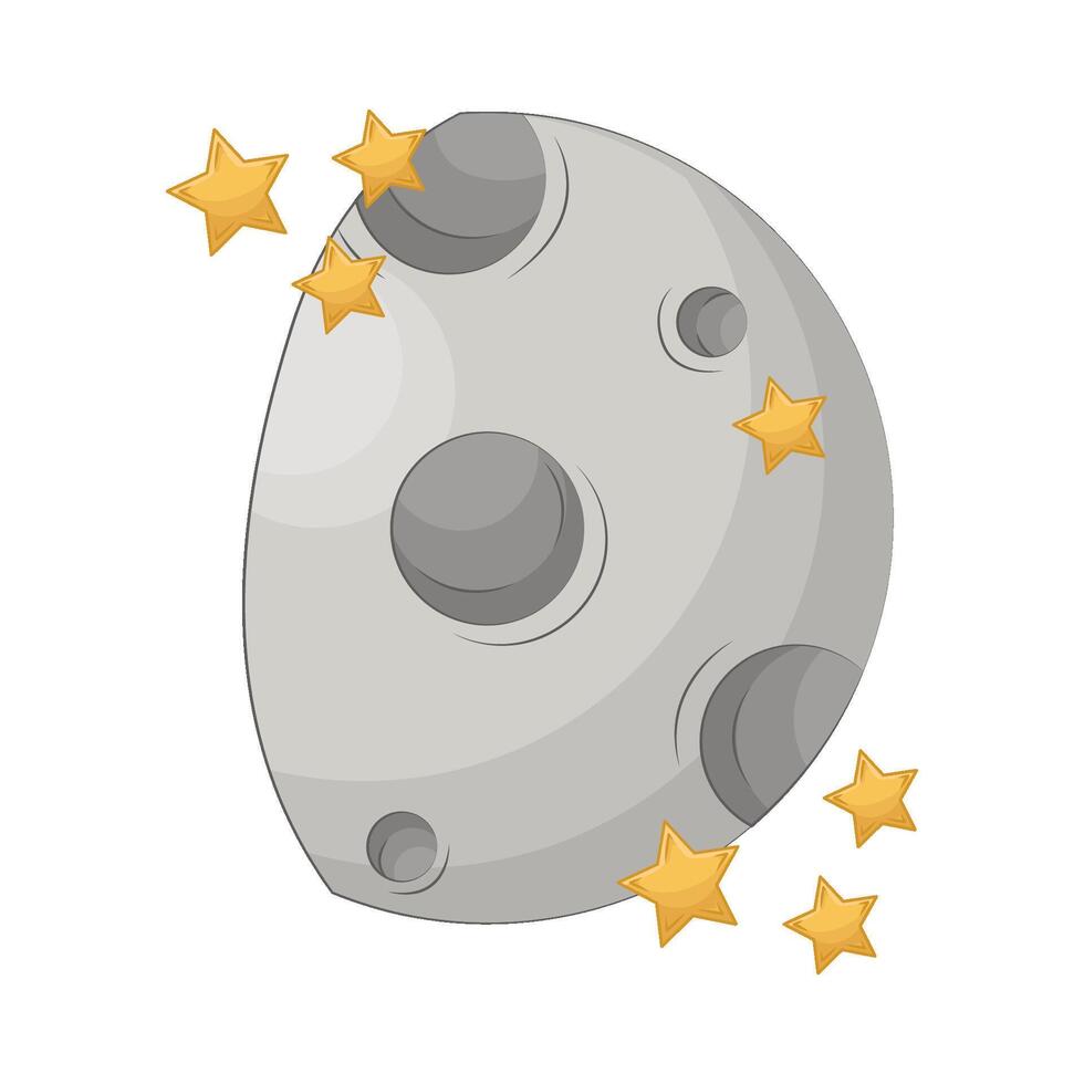 illustration of half moon vector