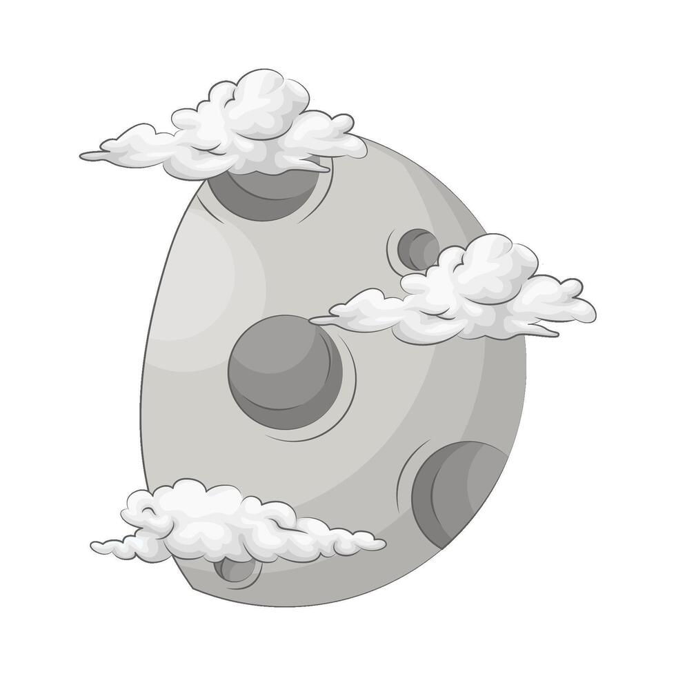 illustration of half moon vector