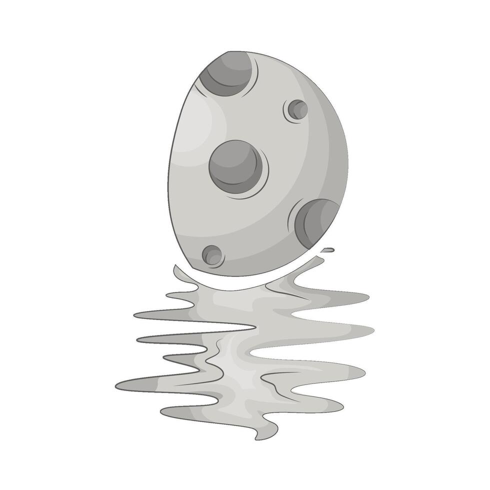 illustration of half moon vector