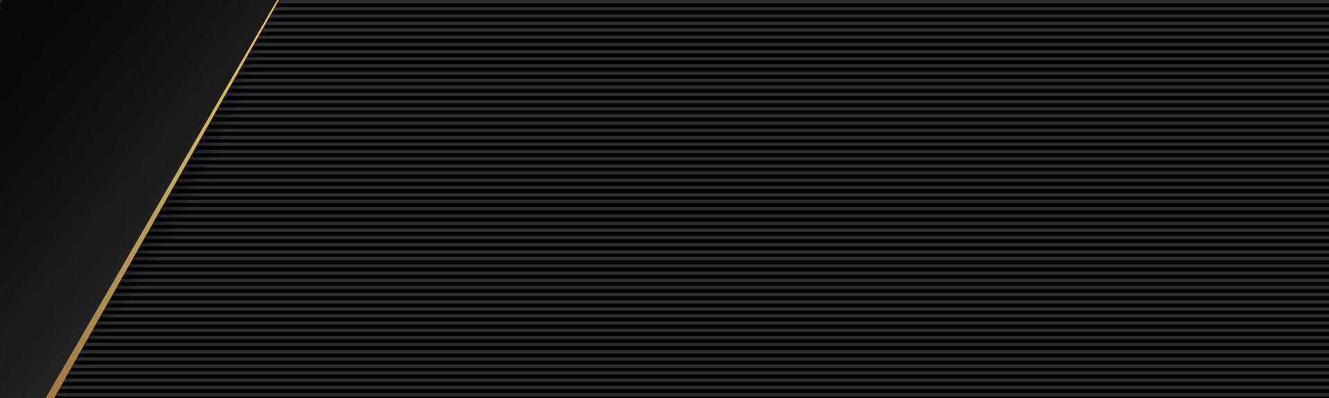 Black lines with gold on metal chrome background vector