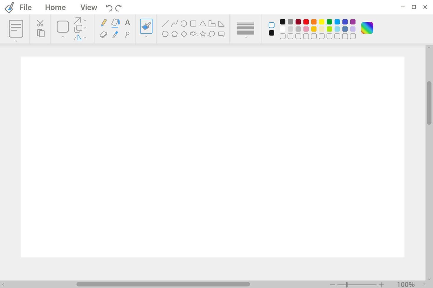 Graphic drawing application panel. Digital program for paint toolbar vector