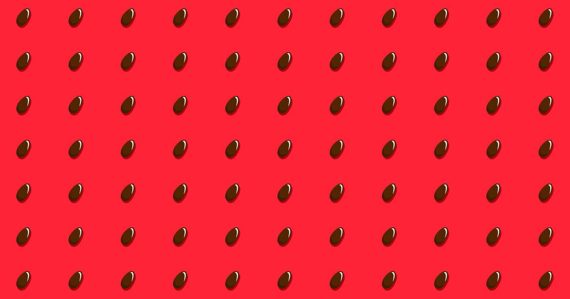 summer background Seamless pattern with watermelon seeds on a bright color background vector