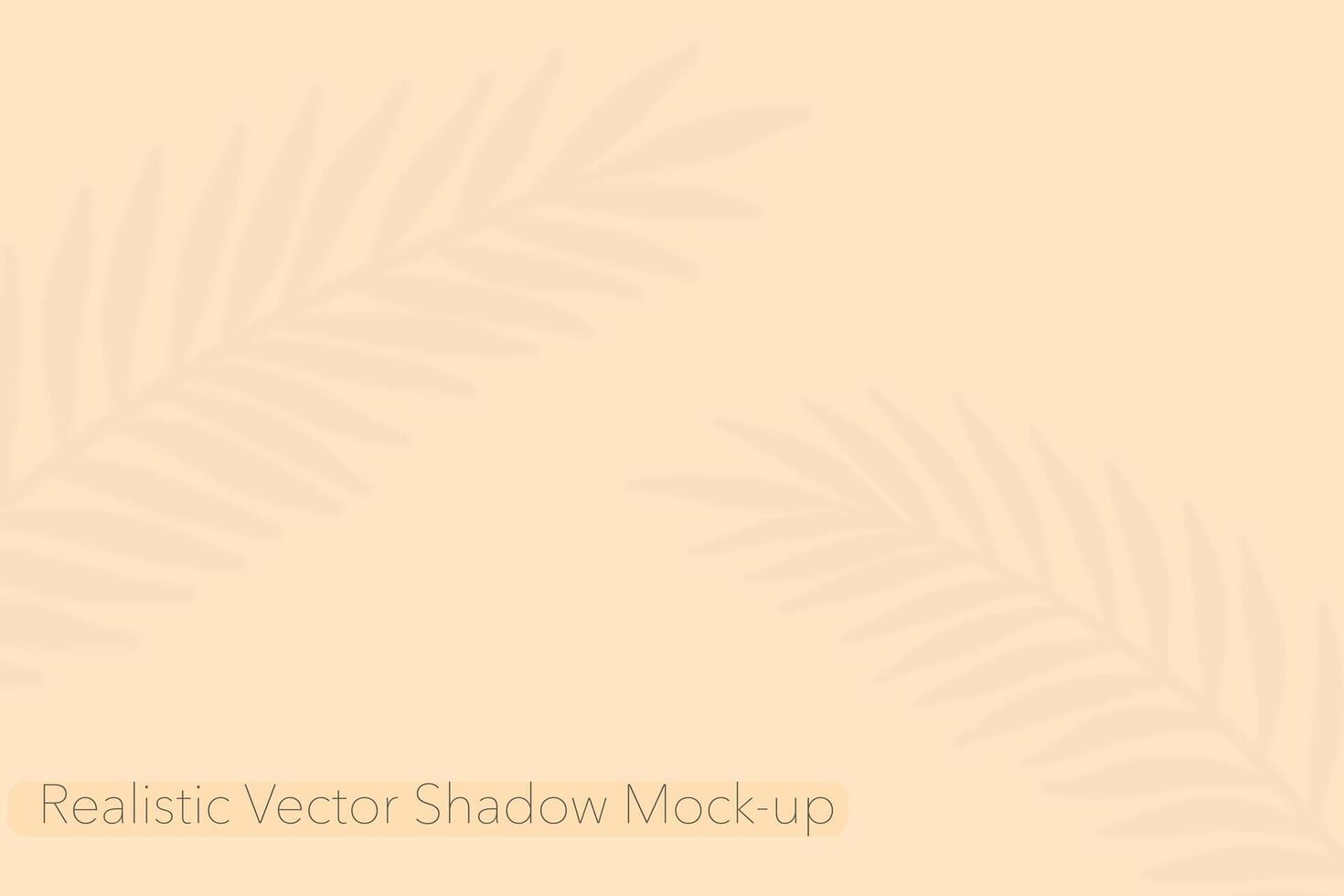 Shadow Leaves Mockup Overlay Effect. Realistic transparent branches on pastel background. illustration vector