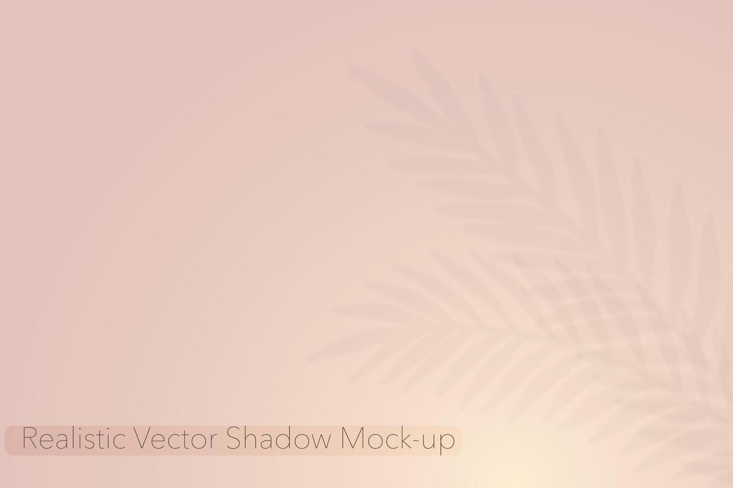 Shadow Leaves Mockup Overlay Effect. Realistic transparent branches on pastel background. illustration vector
