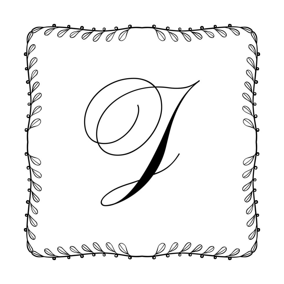 Beautiful Vintage Monogram Frame. Ornate Calligraphic Design Element. illustration vector