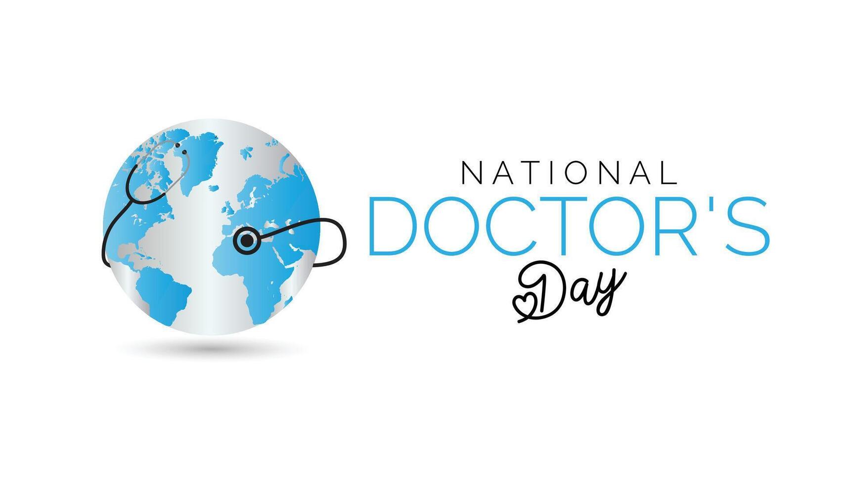 National Doctors' Day observed every year in July. Template for background, banner, card, poster with text inscription. vector