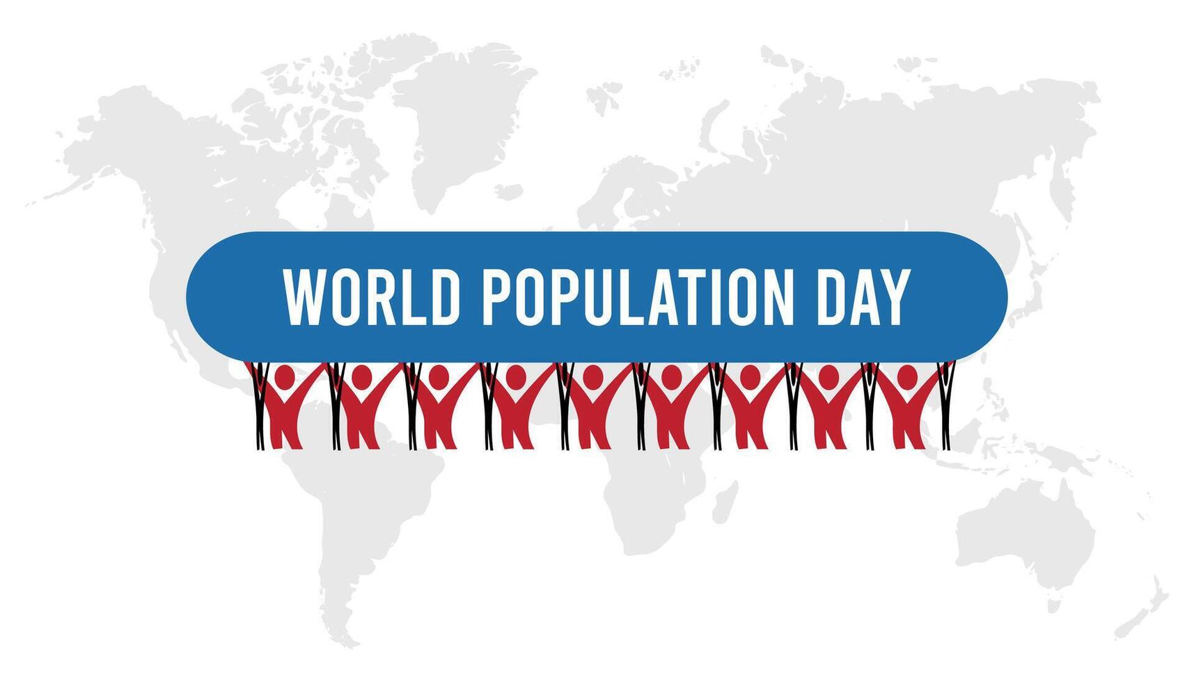 World Population Day observed every year in July. Template for background, banner, card, poster with text inscription. vector