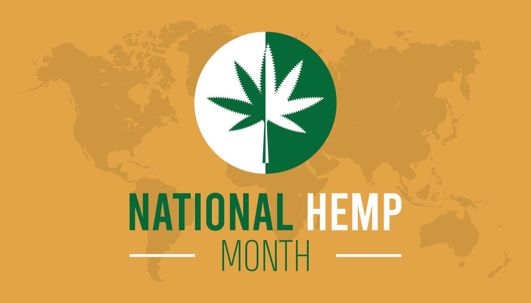National Hemp month observed every year in July. Template for background, banner, card, poster with text inscription. vector