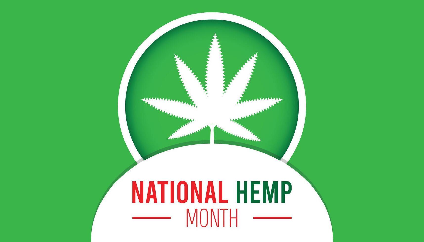 National Hemp month observed every year in July. Template for background, banner, card, poster with text inscription. vector