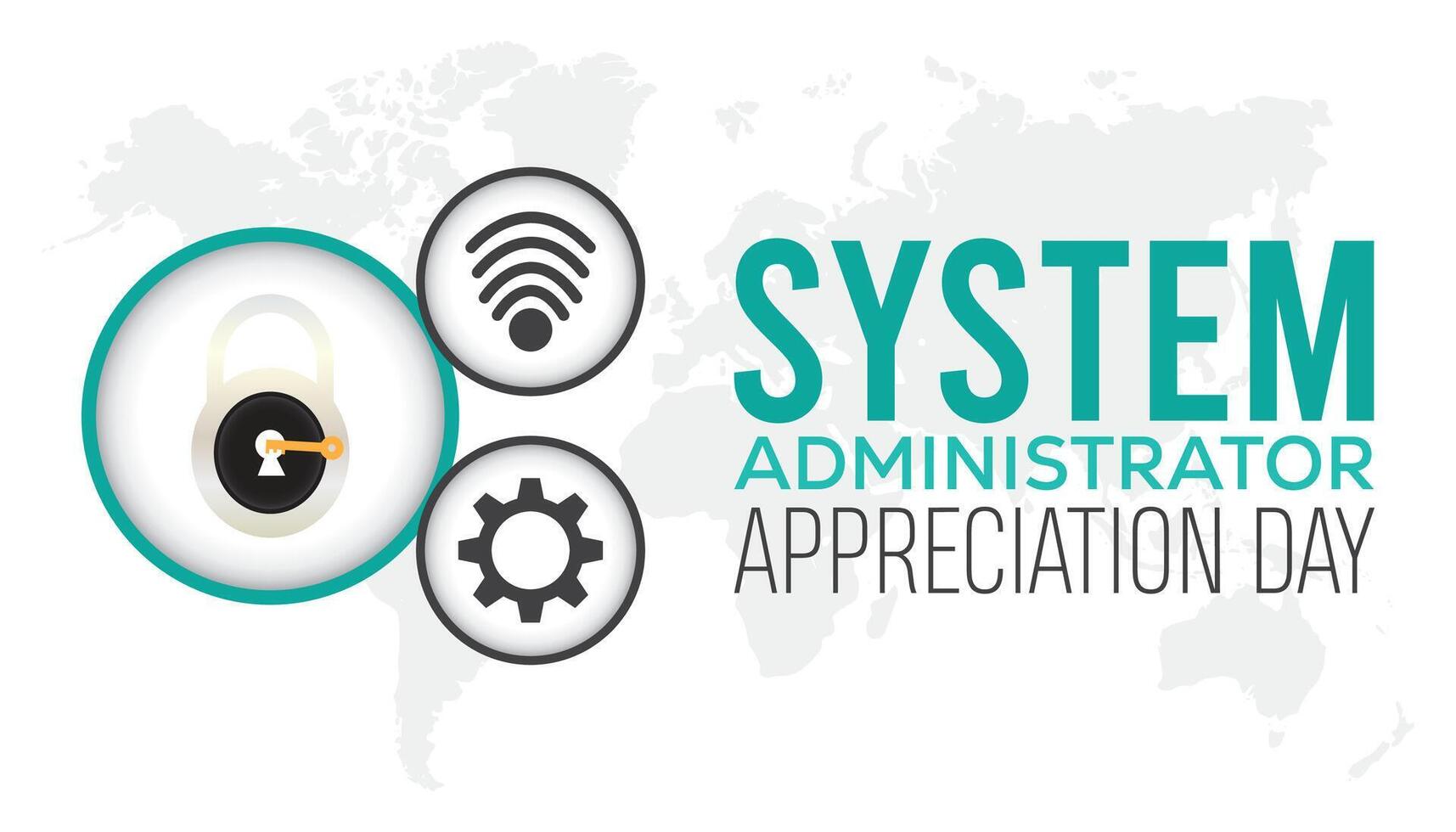 System Administrator Appreciation Day observed every year in July. Template for background, banner, card, poster with text inscription. vector
