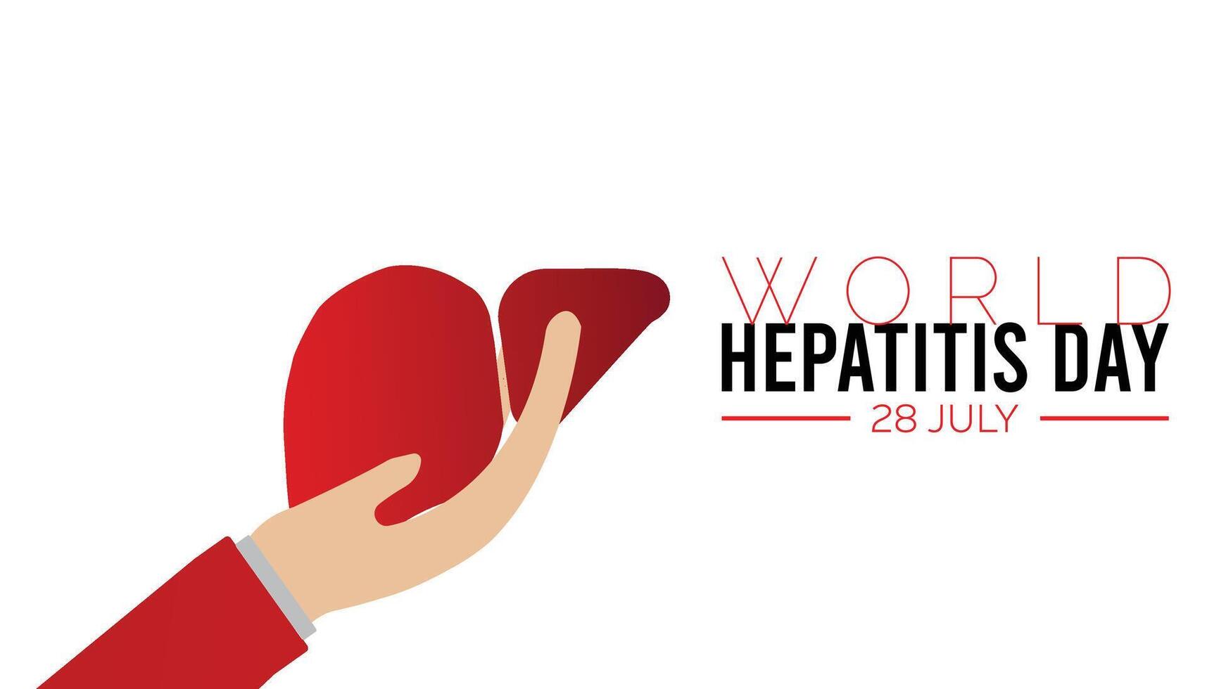 World hepatitis day observed every year in July. Template for background, banner, card, poster with text inscription. vector