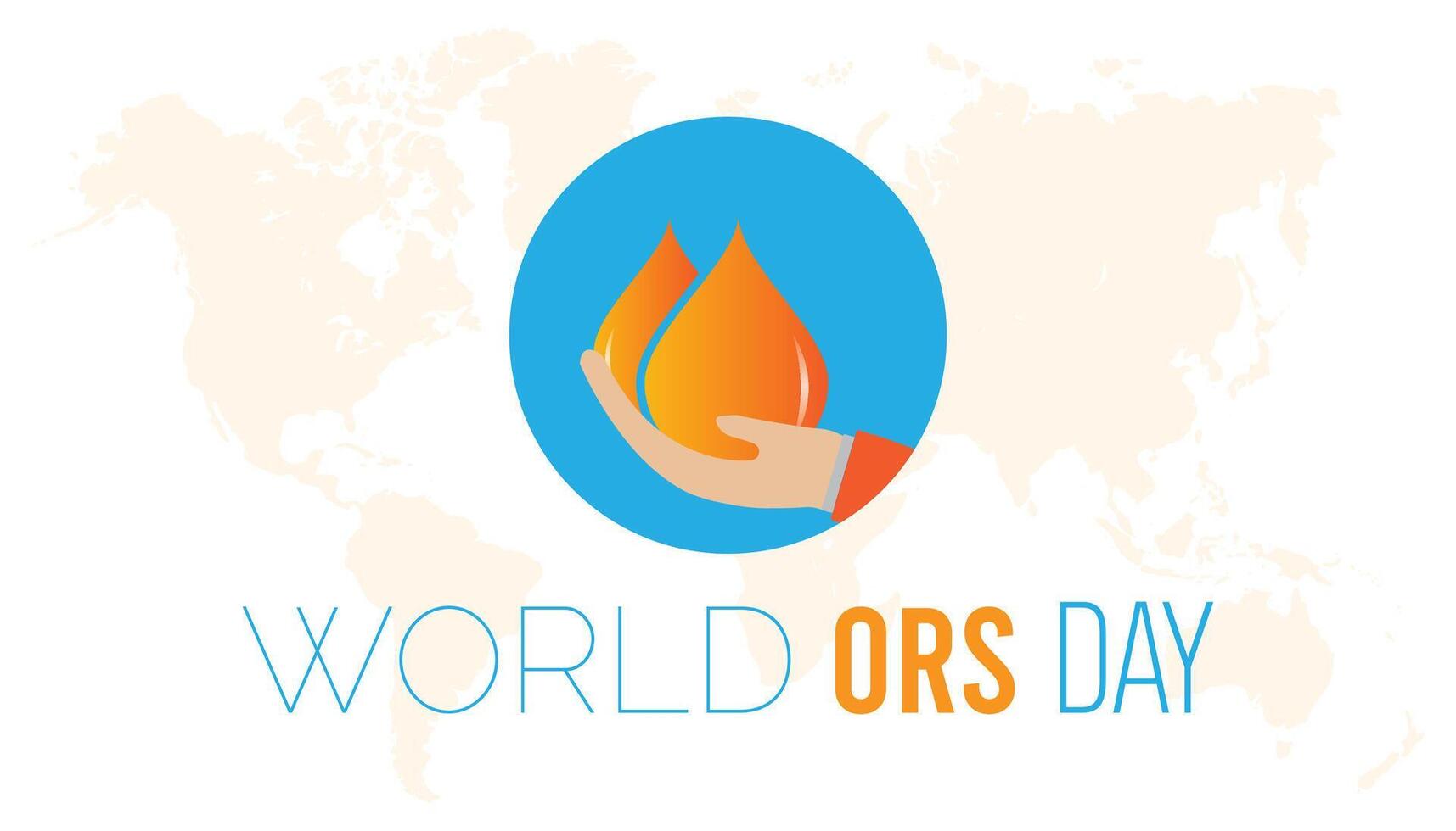 World ORS day every year in July. Template for background, banner, card, poster with text inscription. vector