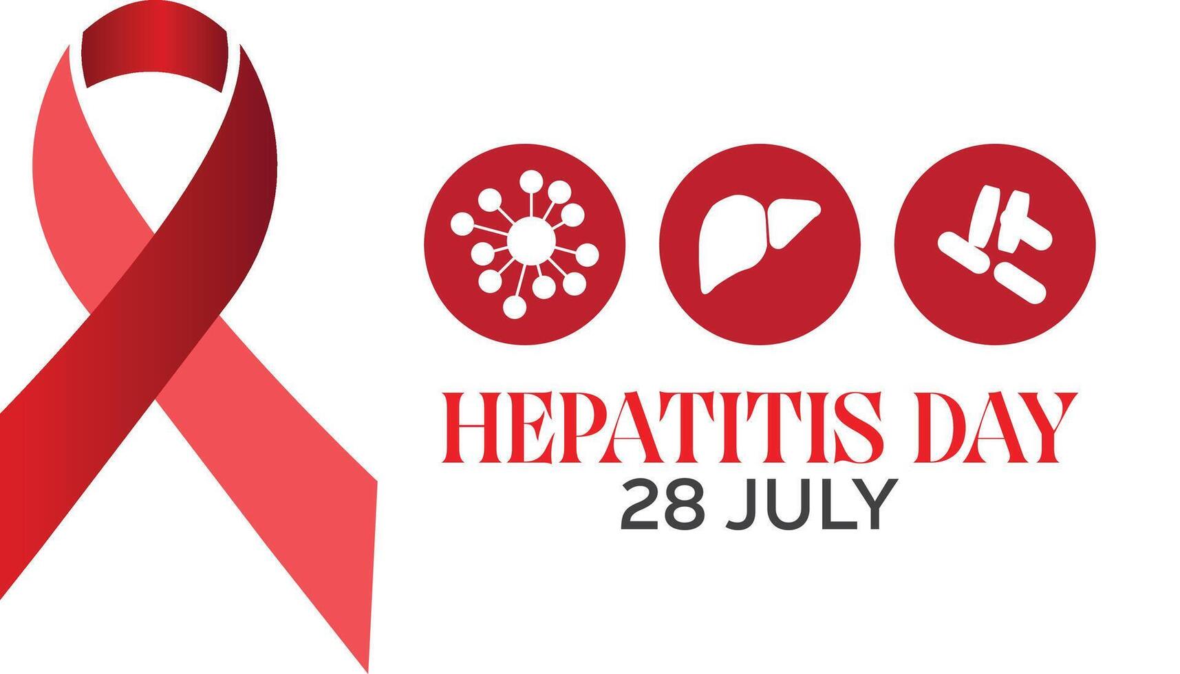 World hepatitis day observed every year in July. Template for background, banner, card, poster with text inscription. vector