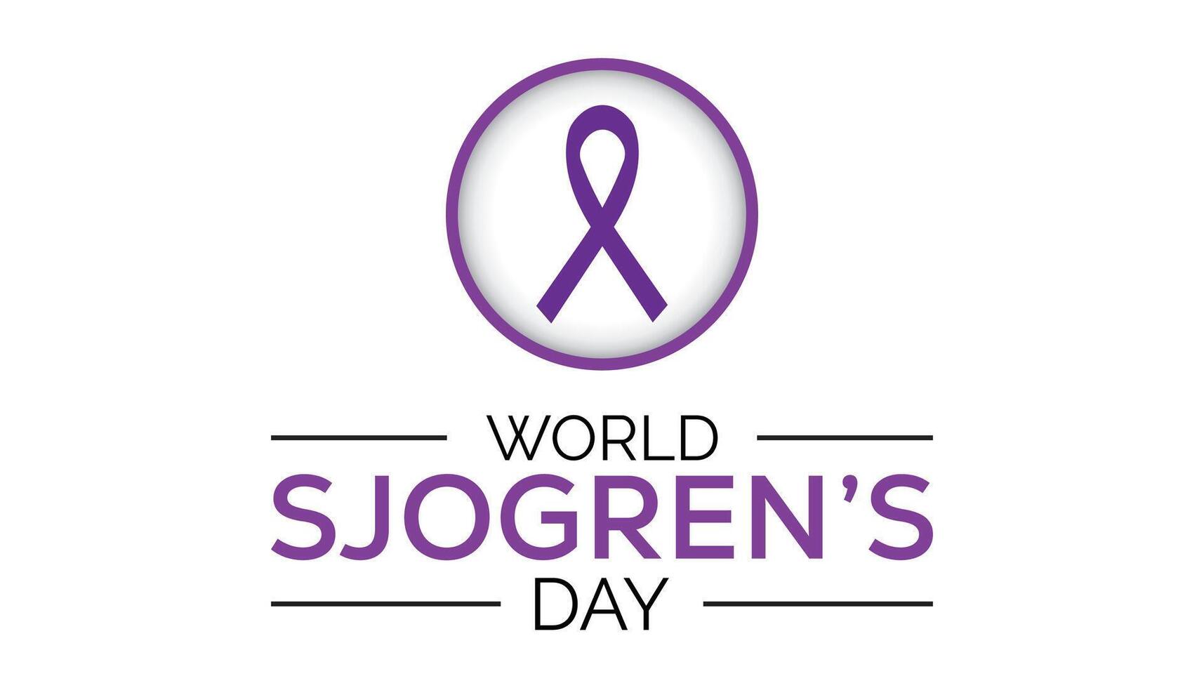 World Sjogrens Day every year in July. Template for background, banner, card, poster with text inscription. vector