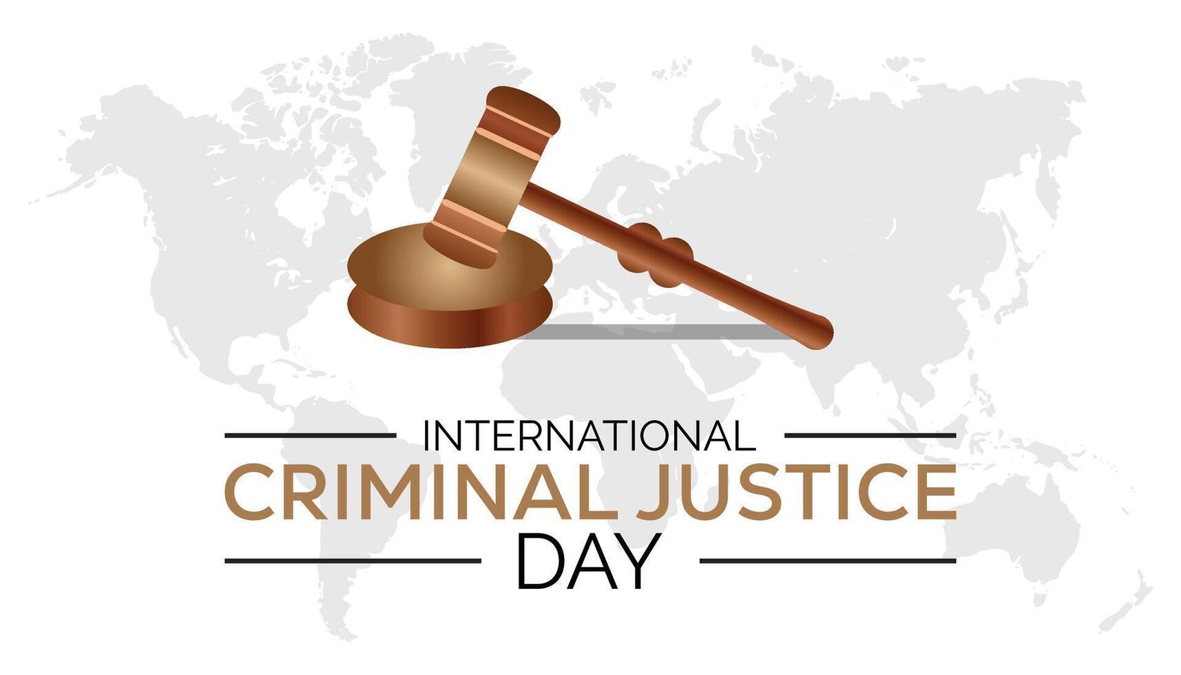 International Criminal Justice Day observed every year in July. Template for background, banner, card, poster with text inscription. vector