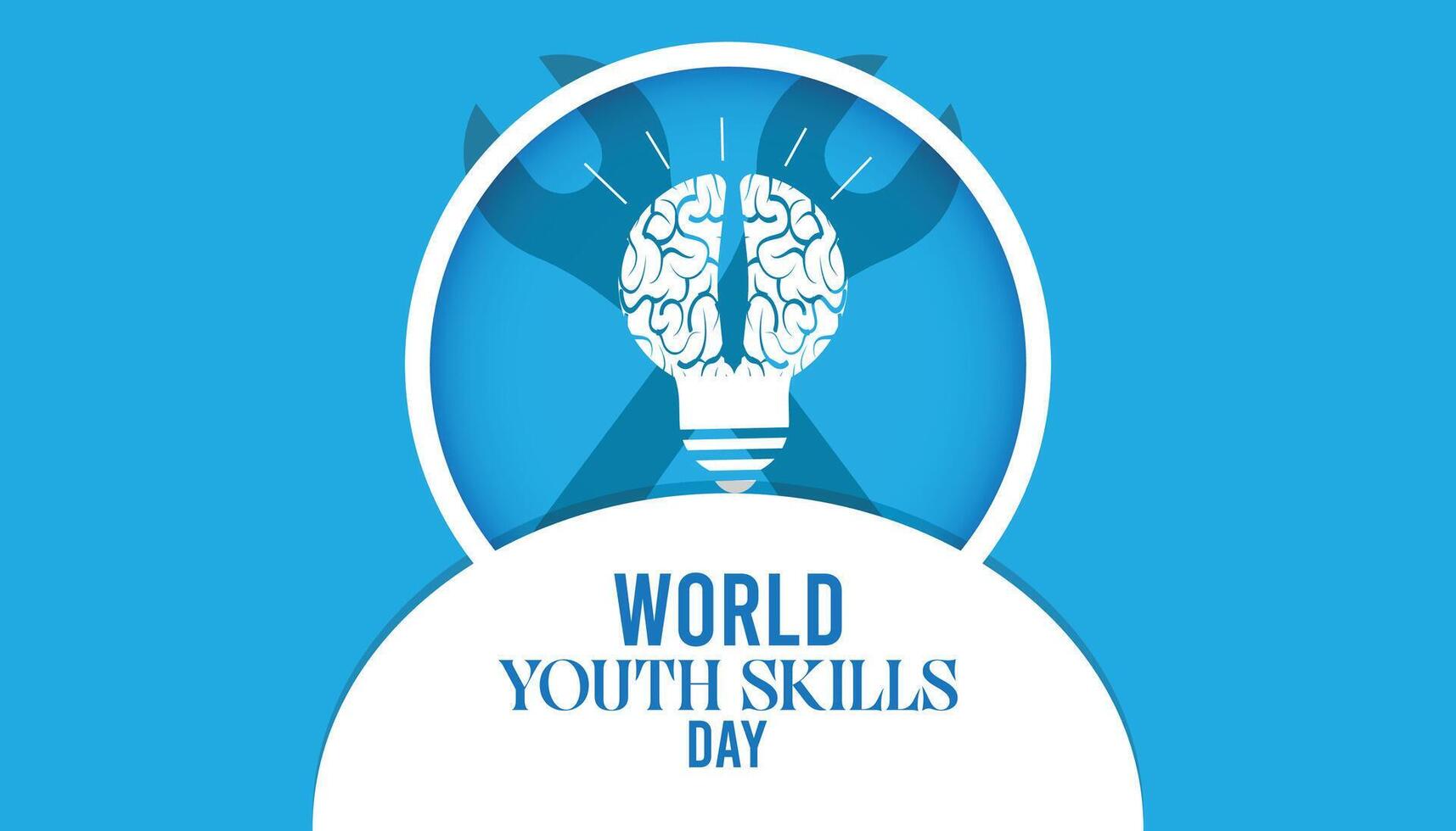 world youth skills day observed every year in July. Template for background, banner, card, poster with text inscription. vector