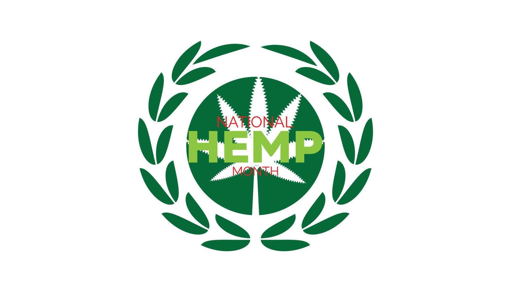 National Hemp month observed every year in July. Template for background, banner, card, poster with text inscription. vector