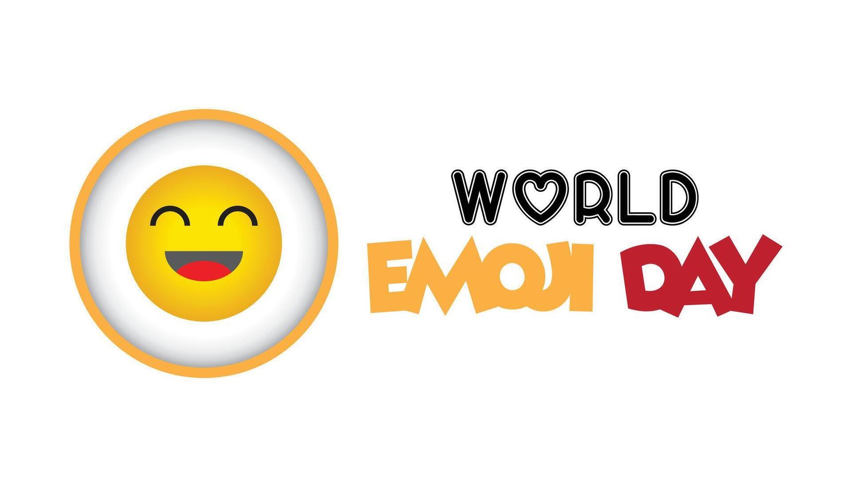 World Emoji Day observed every year in July. Template for background, banner, card, poster with text inscription. vector