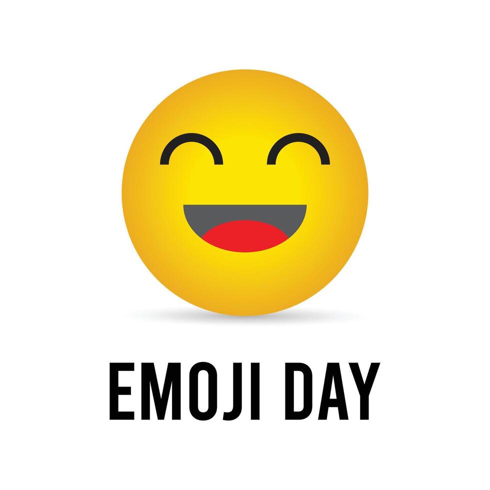 World Emoji Day observed every year in July. Template for background, banner, card, poster with text inscription. vector