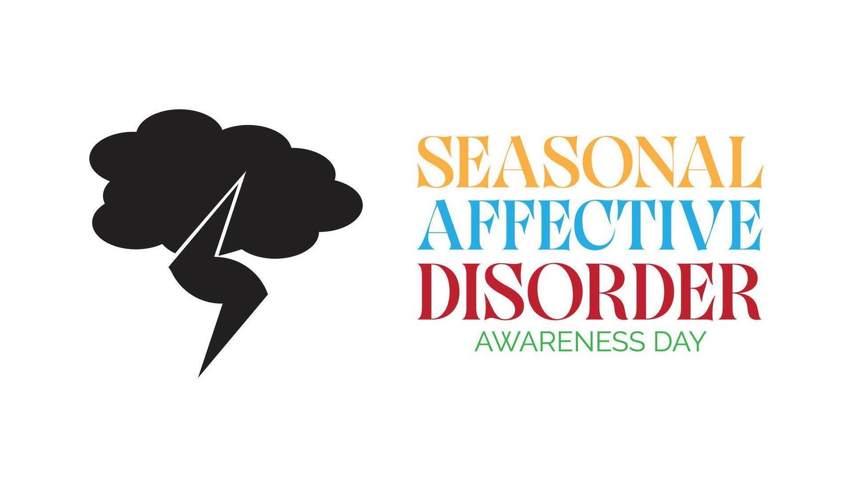 Seasonal affective disorder awareness day every year in July. Template for background, banner, card, poster with text inscription. vector