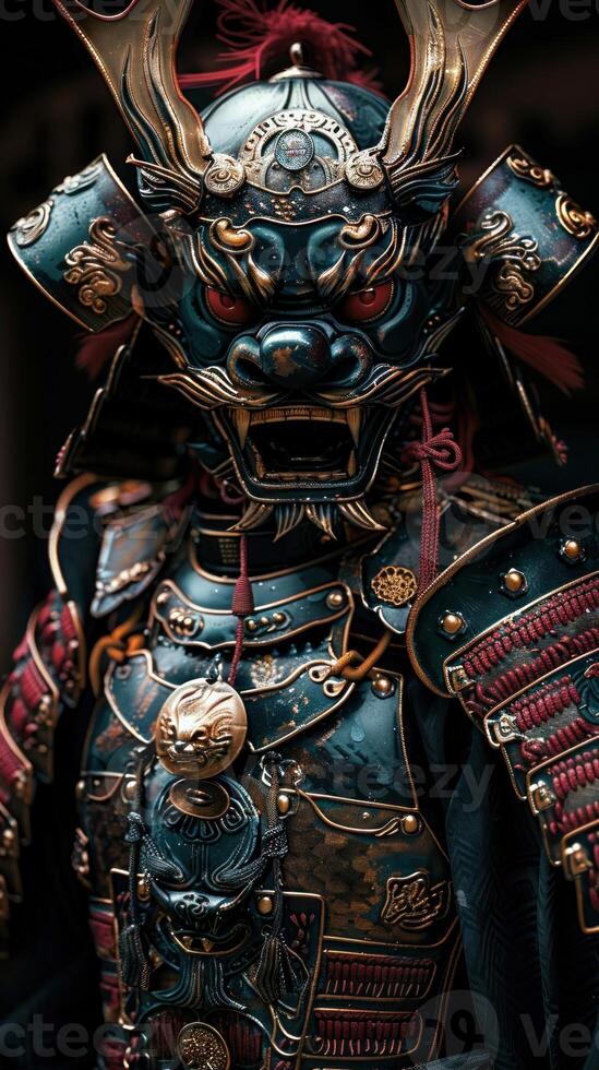 Mystical Warrior. An Intricate Samurai Armor Display photo