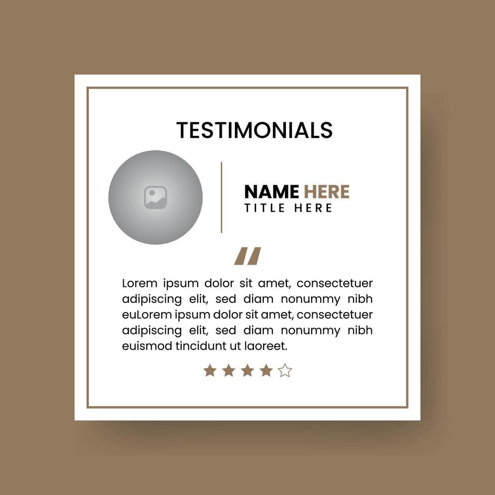 Client or Customer Testimonial Social Media Post Design. Customer Service Feedback Review Post vector