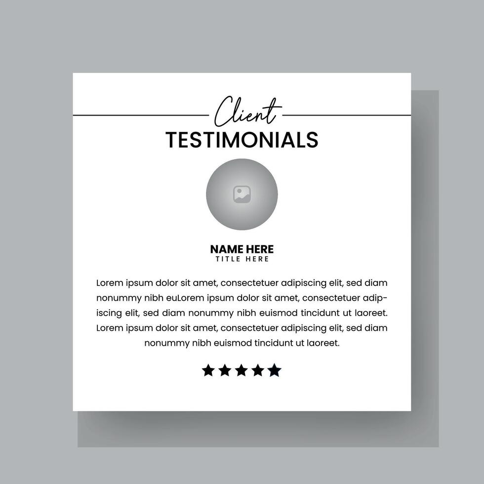 Client or Customer Testimonial Social Media Post Design. Customer Service Feedback Review Post vector