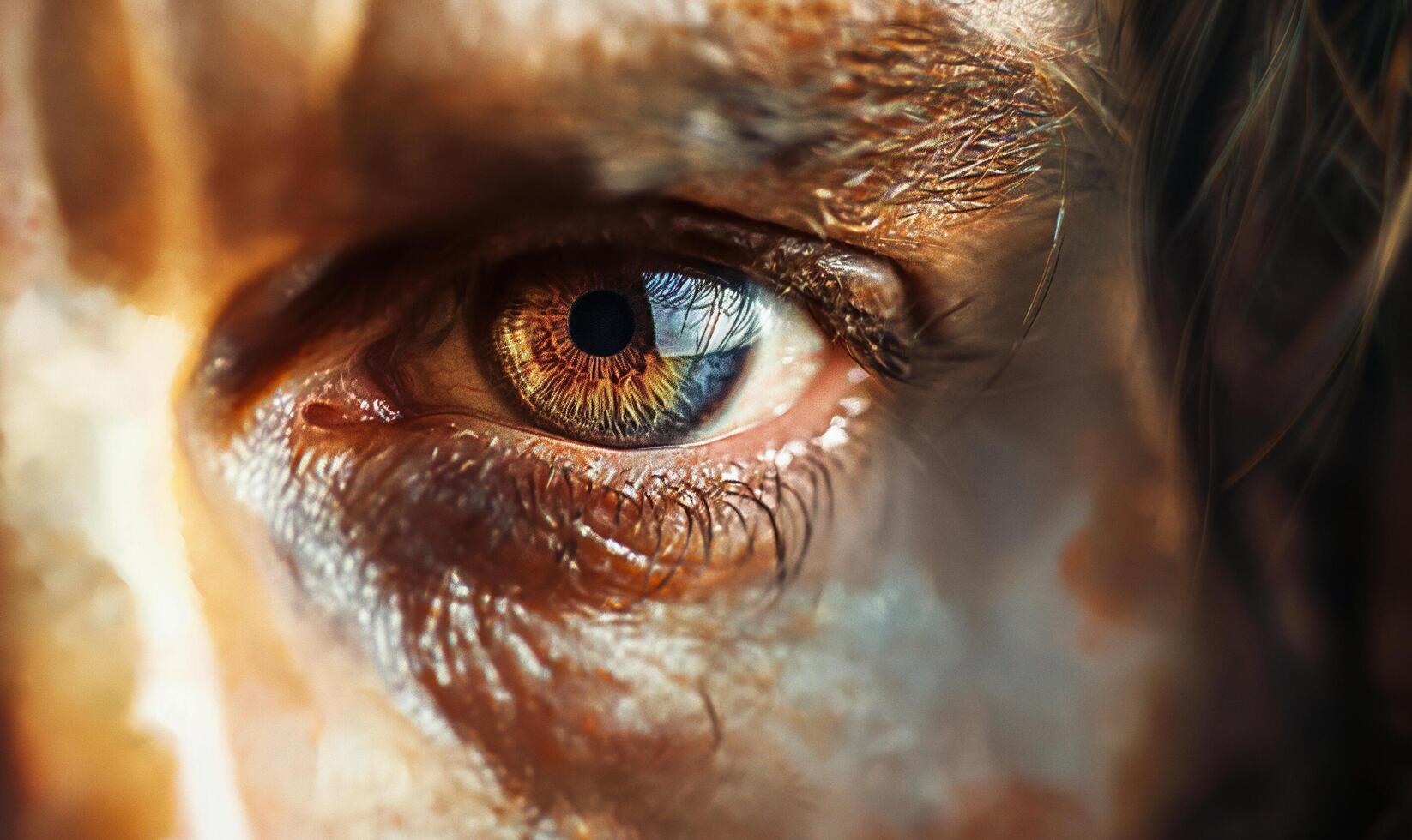 Eye of power of Jesus hidden mesninng of praying for sadness. art painting photo