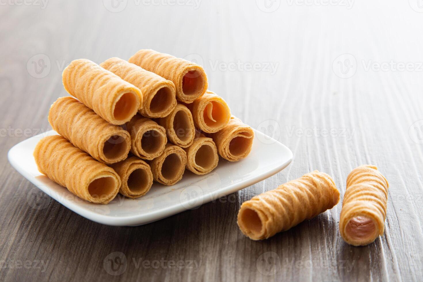 Asian's Love Letters or locally known as Kuih Kapit, a traditional wafer snack photo