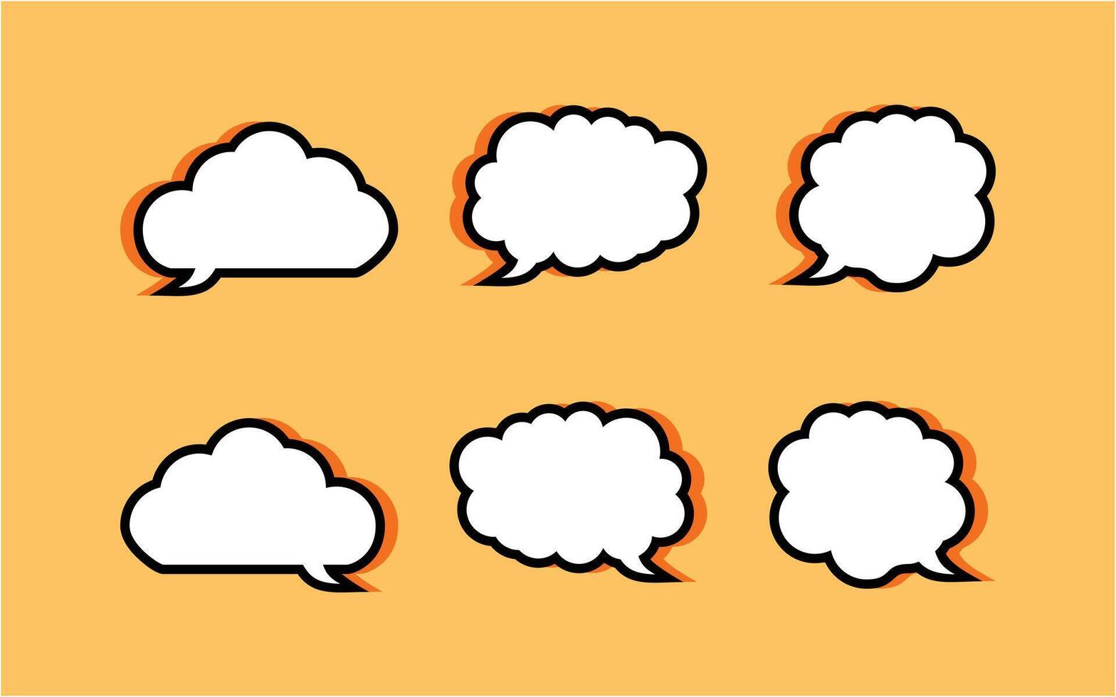 Speech bubble set dialog baloons in differents shapes design vector