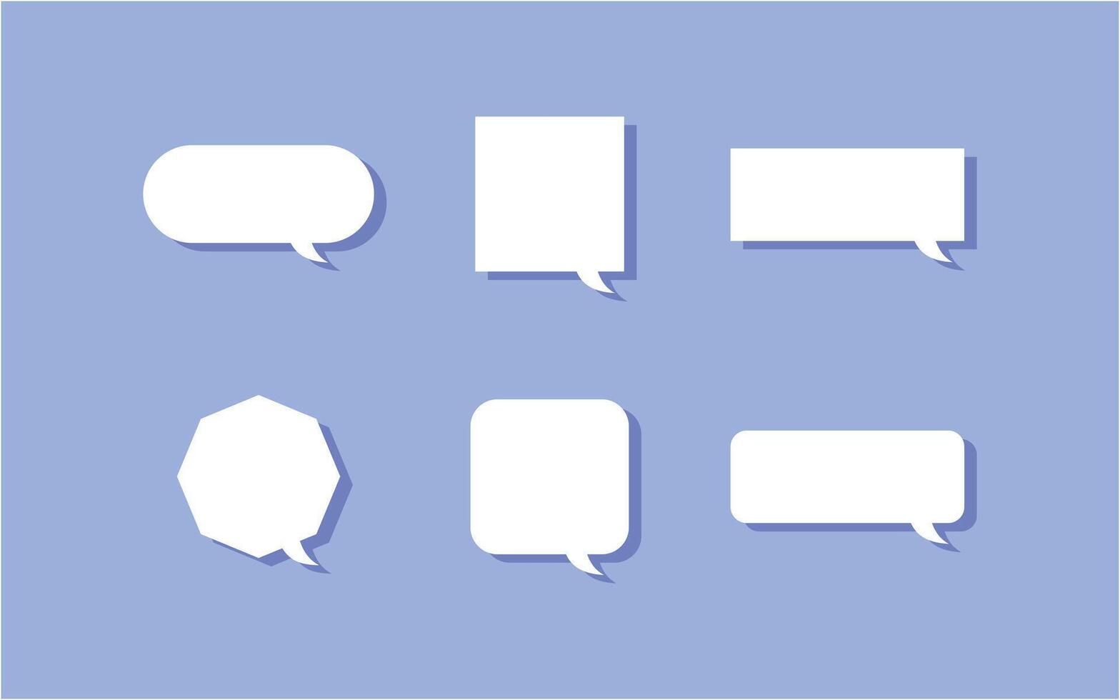 Speech bubble collection dialog baloons in differents shapes design vector