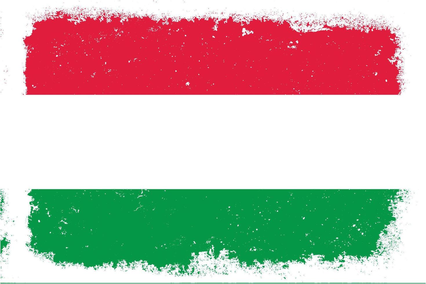 Vintage flat design grunge Hungary flag background vector