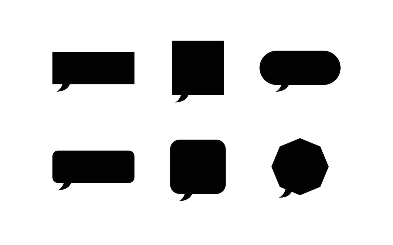 Speech bubble collection dialog baloons in differents shapes with flat design vector