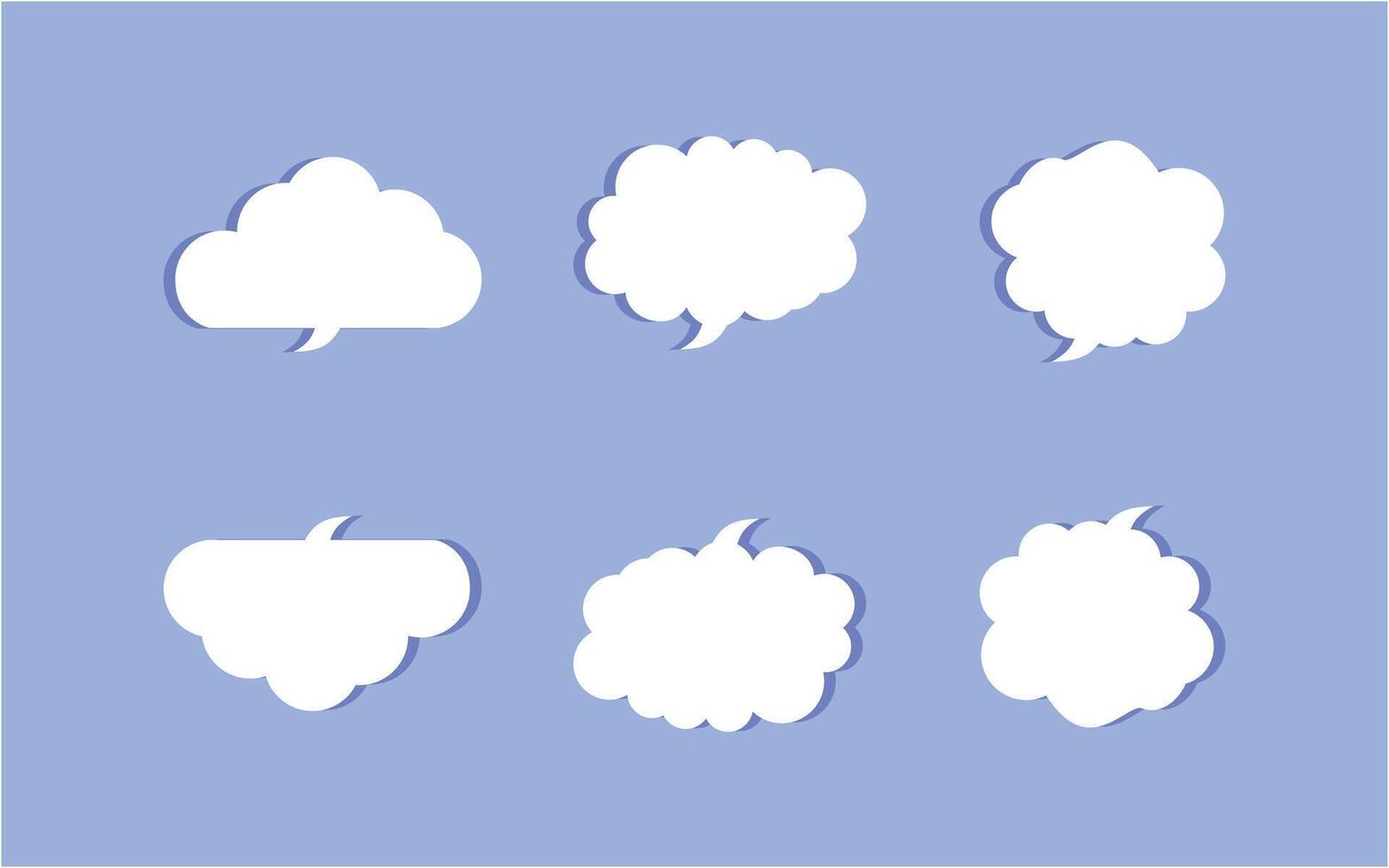 Speech bubble collection set of different shape design illustration vector