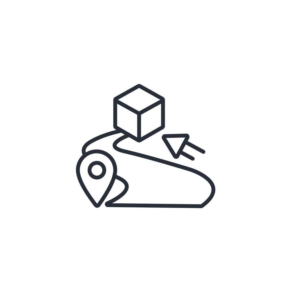 product road map icon. .Editable stroke.linear style sign for use web design,logo.Symbol illustration. vector