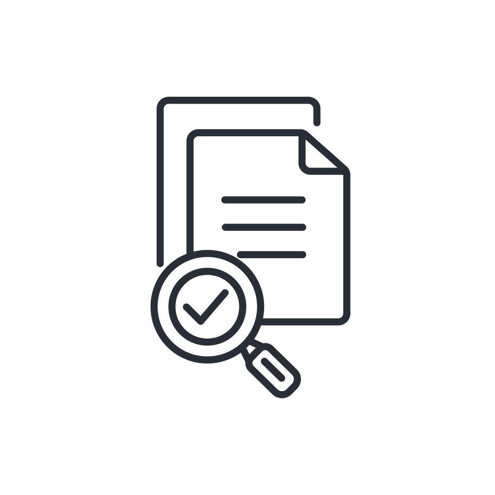 inspection icon. .Editable stroke.linear style sign for use web design,logo.Symbol illustration. vector