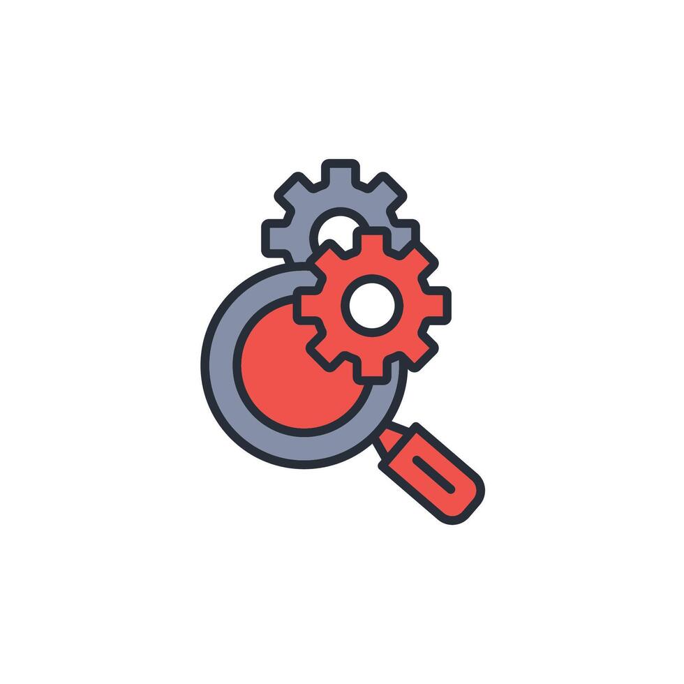 research and development icon. .Editable stroke.linear style sign for use web design,logo.Symbol illustration. vector