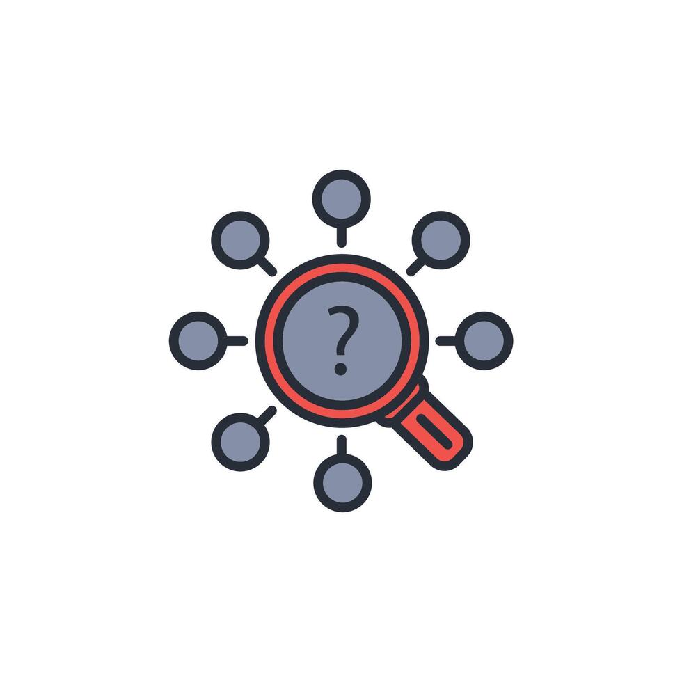 investigate icon. .Editable stroke.linear style sign for use web design,logo.Symbol illustration. vector