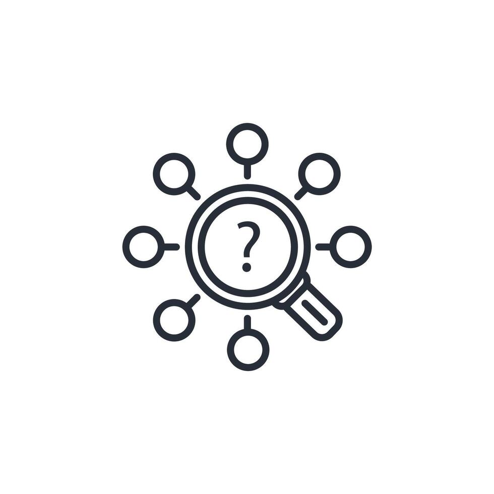 investigate icon. .Editable stroke.linear style sign for use web design,logo.Symbol illustration. vector