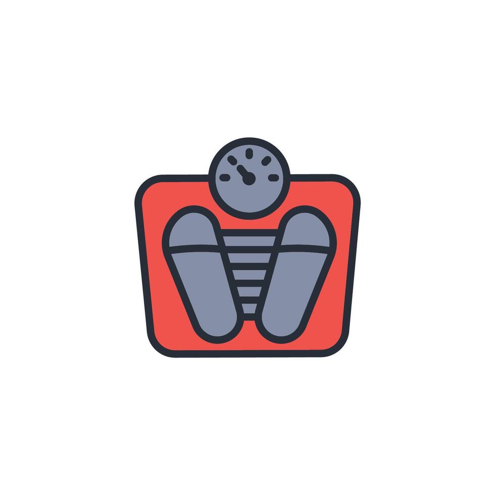 body scales icon. .Editable stroke.linear style sign for use web design,logo.Symbol illustration. vector