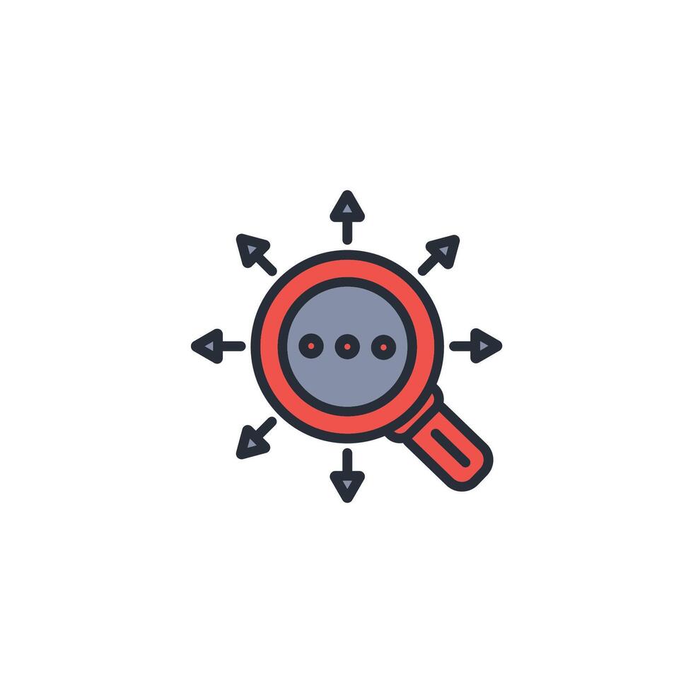 look for icon. .Editable stroke.linear style sign for use web design,logo.Symbol illustration. vector