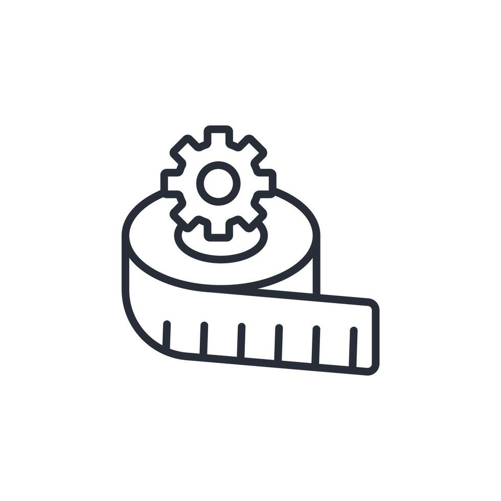 Measurement icon. .Editable stroke.linear style sign for use web design,logo.Symbol illustration. vector