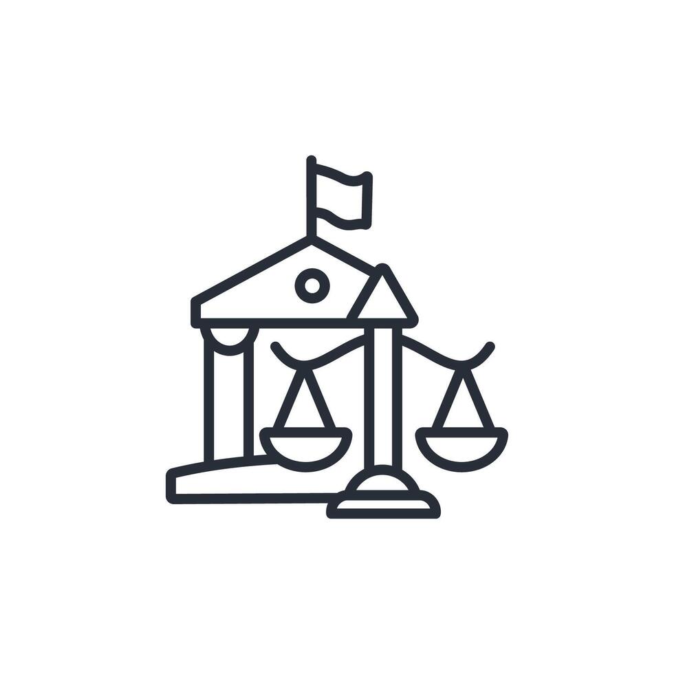 scale icon. .Editable stroke.linear style sign for use web design,logo.Symbol illustration. vector