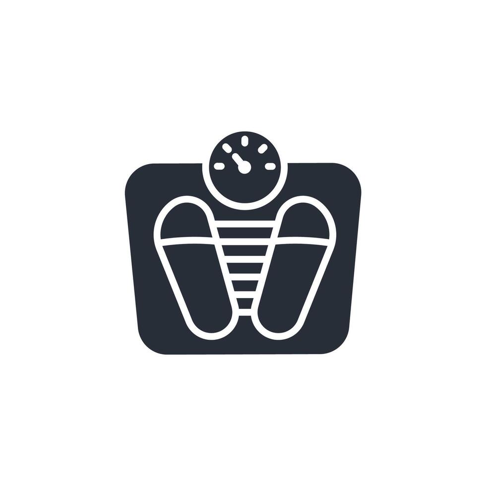 body scales icon. .Editable stroke.linear style sign for use web design,logo.Symbol illustration. vector
