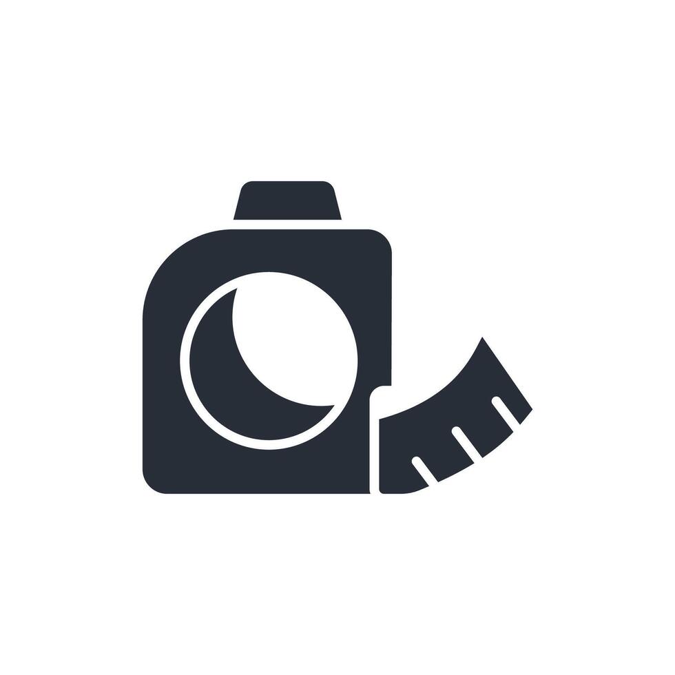 tape measure icon. .Editable stroke.linear style sign for use web design,logo.Symbol illustration. vector