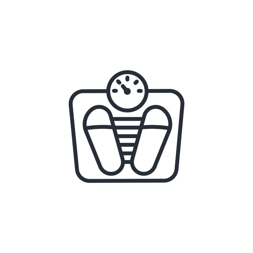 body scales icon. .Editable stroke.linear style sign for use web design,logo.Symbol illustration. vector