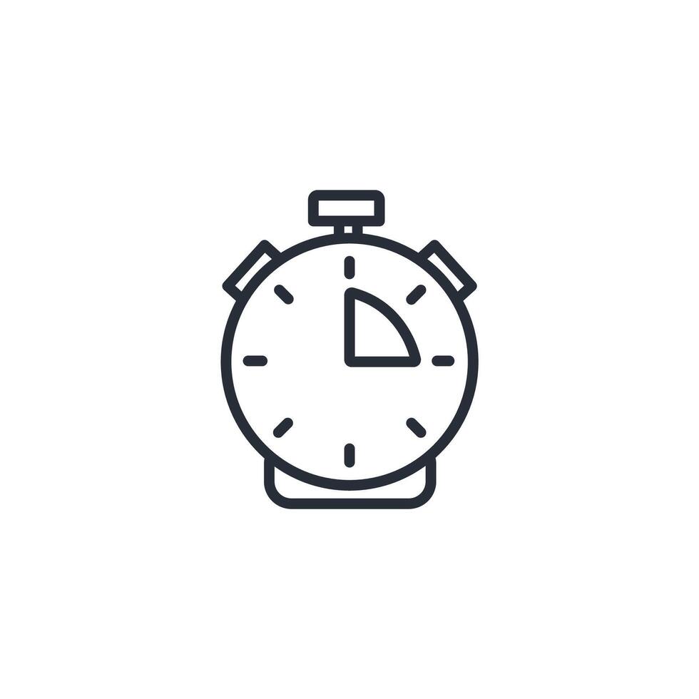 Stopwatch icon. .Editable stroke.linear style sign for use web design,logo.Symbol illustration. vector