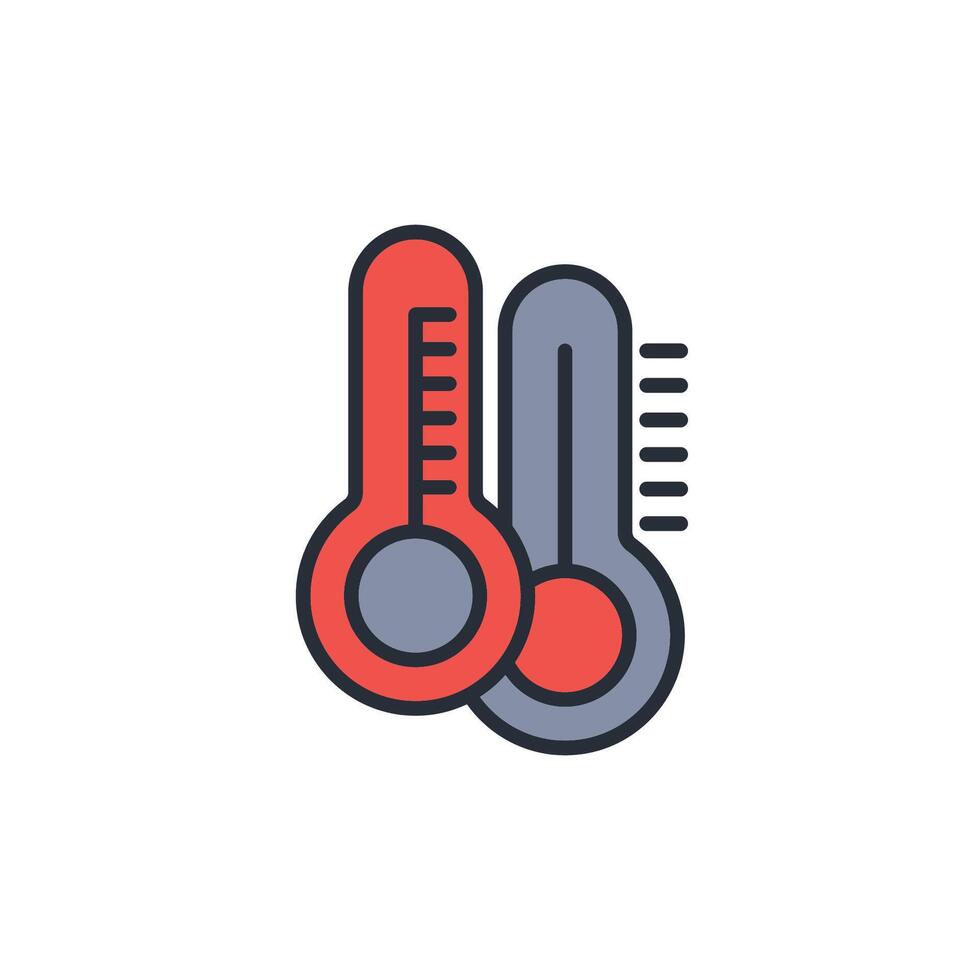 temperature icon. .Editable stroke.linear style sign for use web design,logo.Symbol illustration. vector